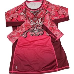 Athleta  long sleeves graphic round neck top S